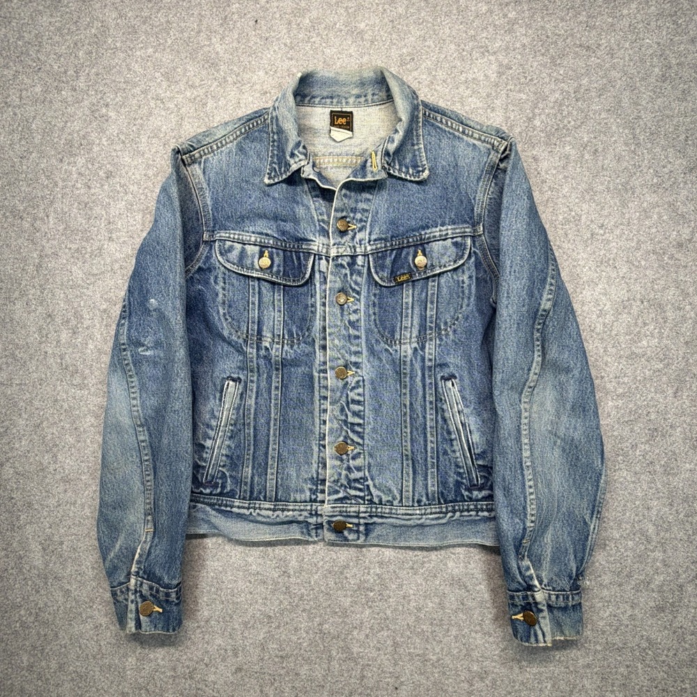 Vintage 70s 80s Lee Riders Denim‎ Jacket 101-J Made USA PATD-153438 Size 40 L